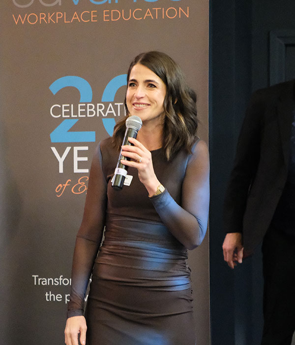 Amanda Thomas during Edvance’s 20th Anniversary party.