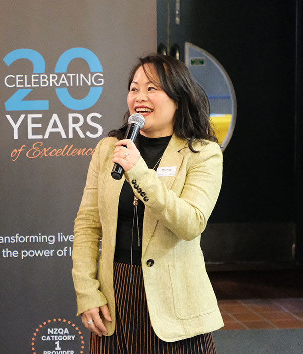 NZSEG CEO Wendy Liao during Edvance’s 20th Anniversary party.